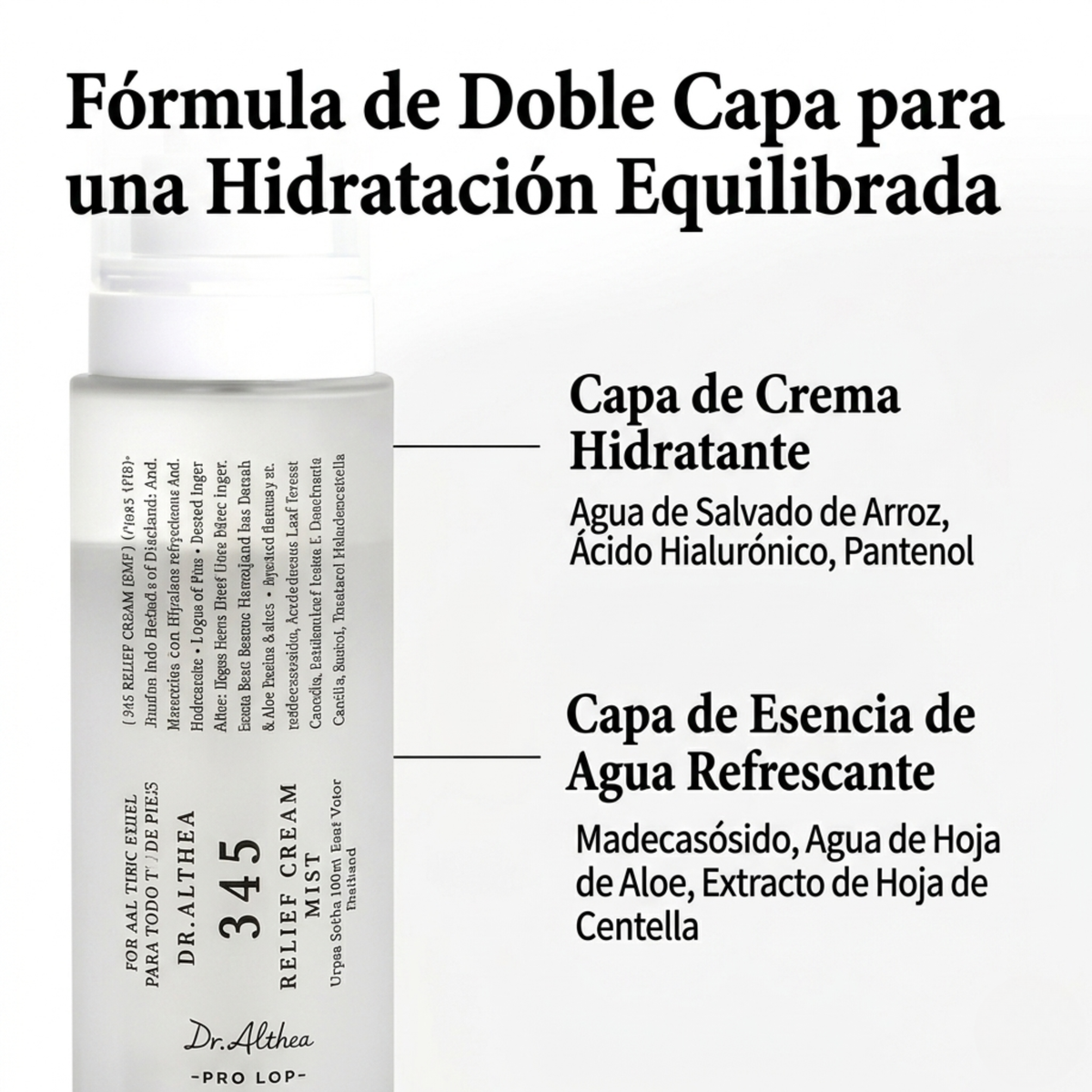 Bruma 345 Relief Cream Mist Dr. Althea – Hidratación y calma 2 en 1 100 ml