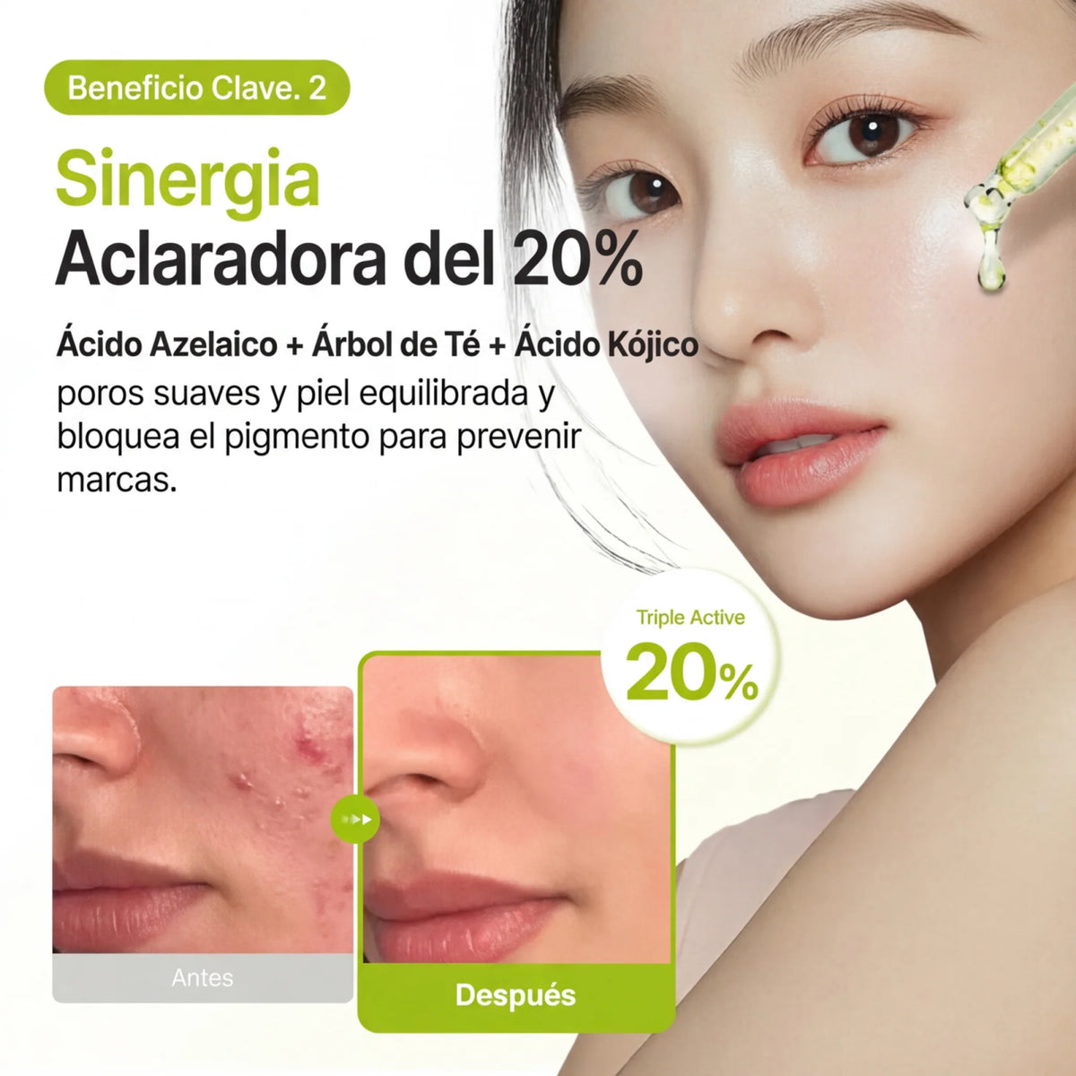 Serum de Acido Azelaico Azelaic Acid 10 Kojic Tea Tree Serum