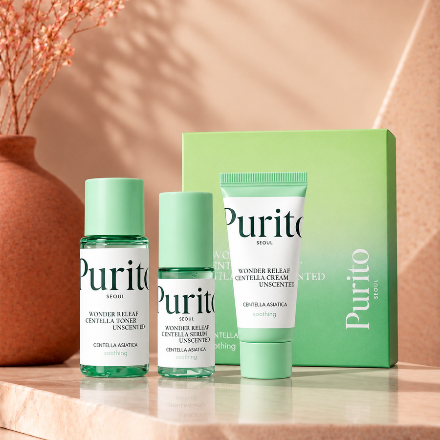 Kit Mini para Piel Sensible Wonder Releaf Centella Unscented