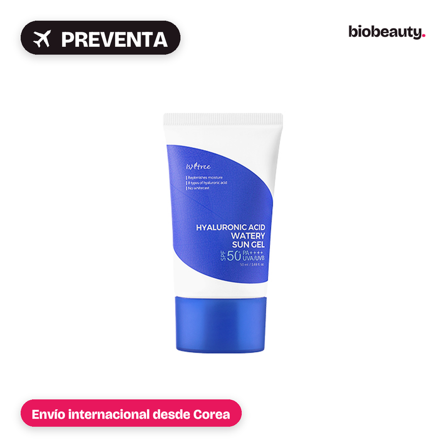 Protector solar Hyaluronic Acid Watery Sun Gel Isntree SPF50+ en preventa