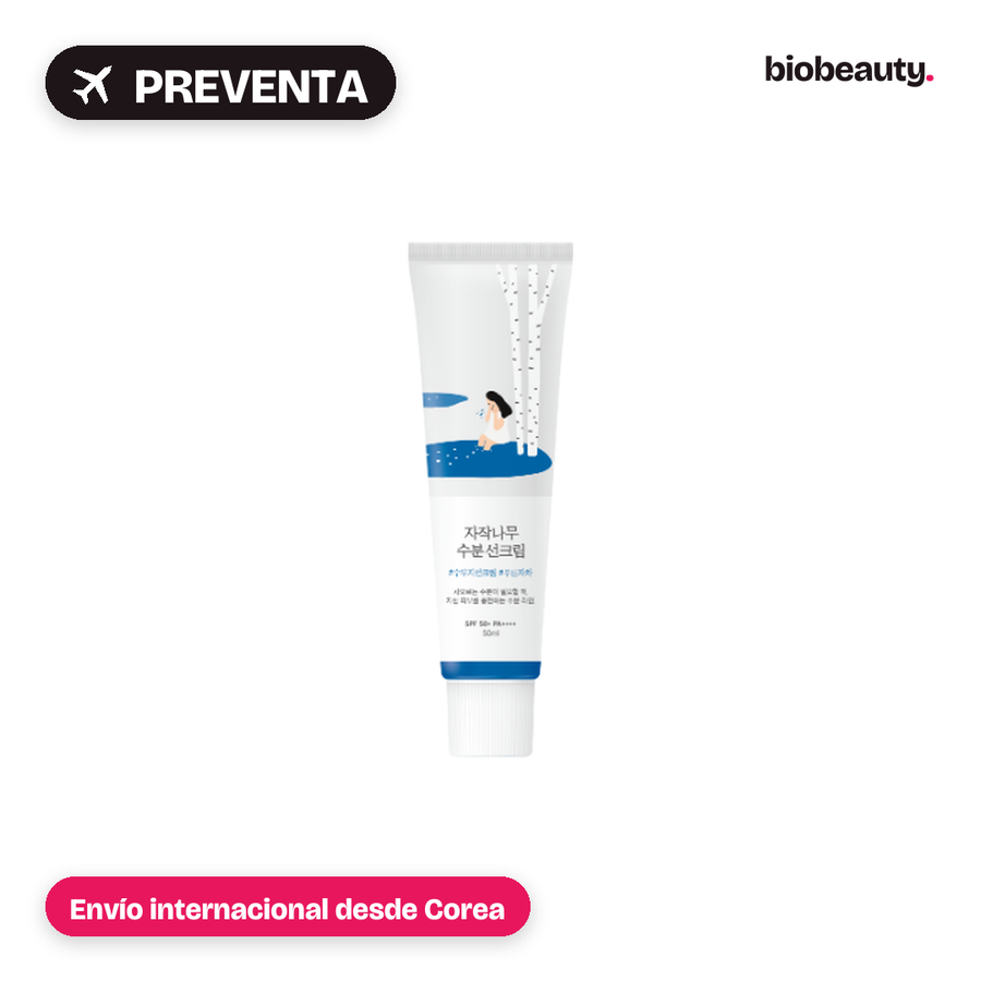 Protector solar Birch Juice Moisturizing Sunscreen Round Lab SPF50+ en preventa